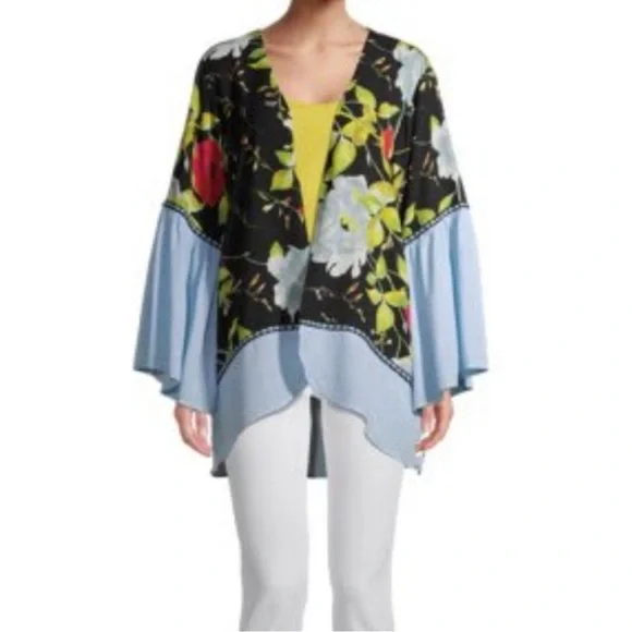The Pioneer Woman Floral Tunic with Black and Blue Accents - Picture 1 of 8